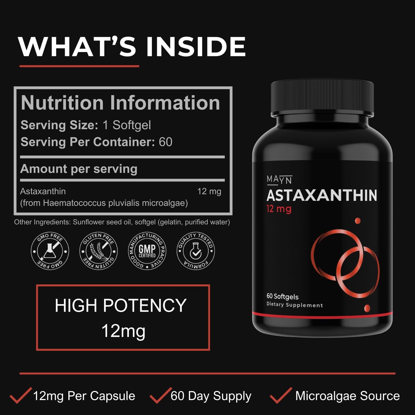Astaxanthin 12mg – Softgels