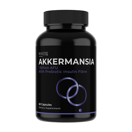 Akkermansia Muciniphila 1 Billion AFU Probiotic Capsules with Prebiotic Inulin Fibre